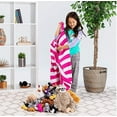 thumbnail image 3 of Amerteer 24" Stuffed Animal Storage Bean Bag Chair,Stuffed Animal Storage or Sack, Standard Stuff 'n Sit Organization for Kids Toys Household Supplies-Hot Red, 3 of 6