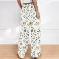 thumbnail image 4 of Stamzod Palazzo Pants for Women High Waist Flowy Casual Wide Leg Pants Floral Trousers with Pockets Summer Outfits 2026 White R L, 4 of 5