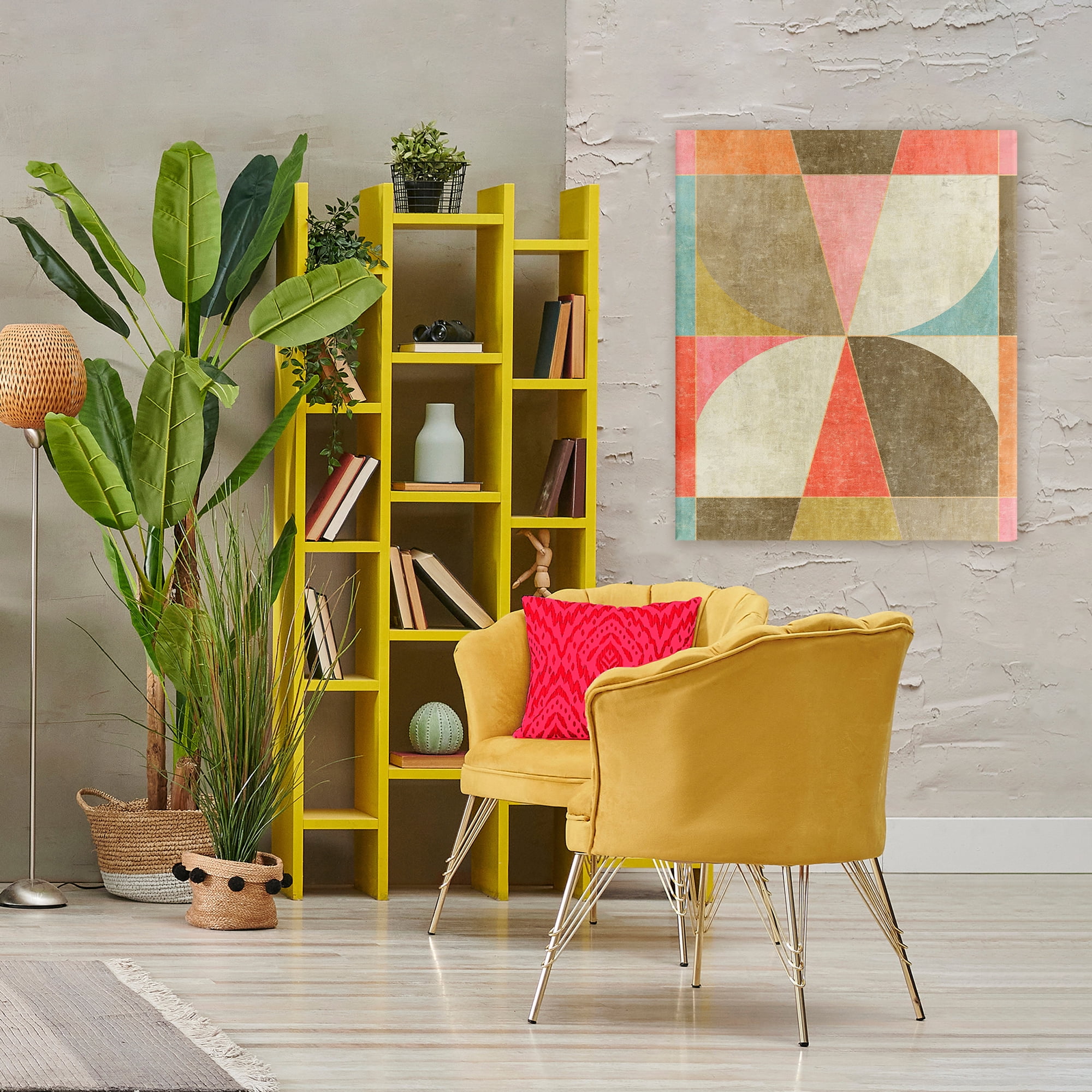 Stupell Industries Pinwheel Symmetric Shapes Canvas Wall Art, design by Suzanne Nicoll