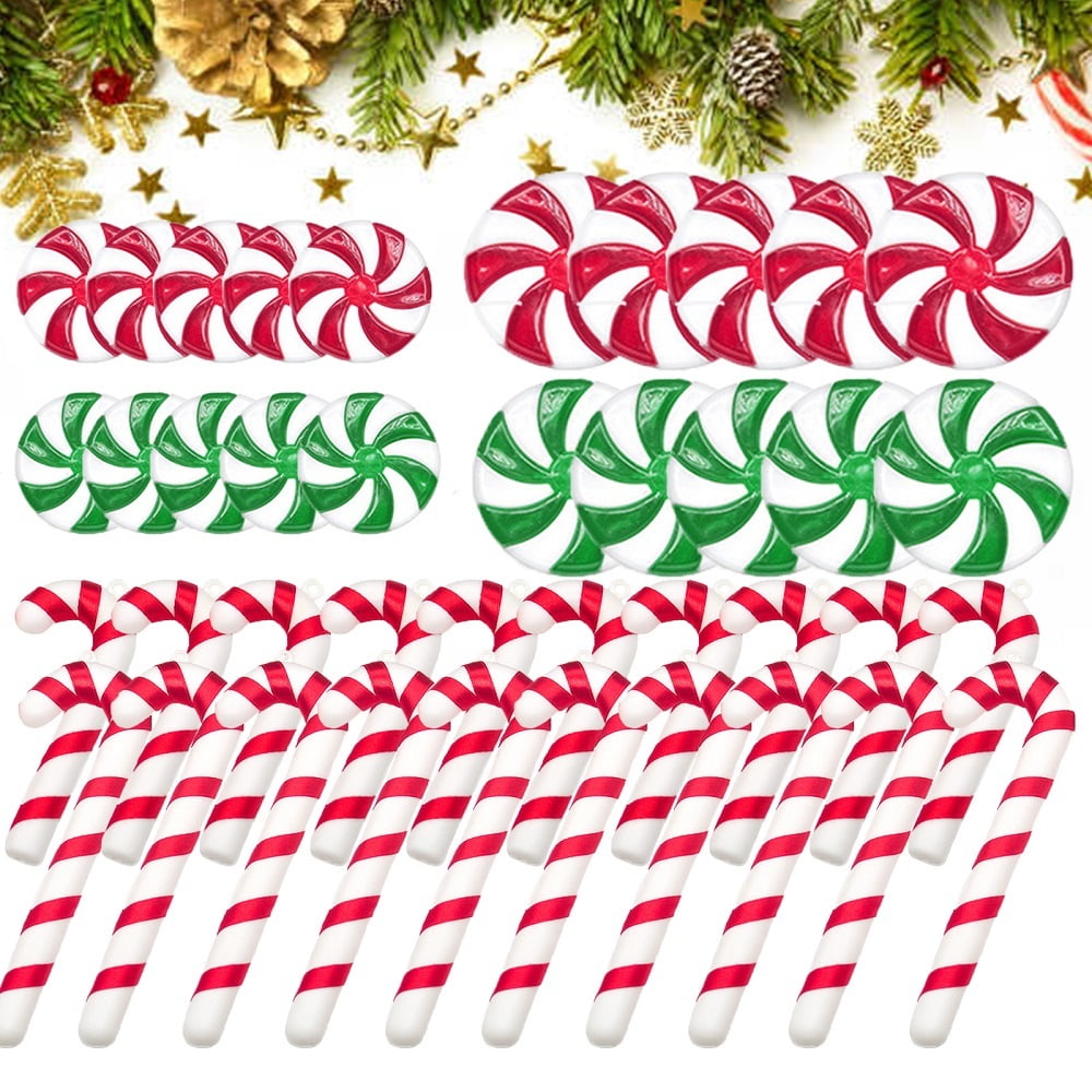 12x Christmas Xmas Tree Candy Cute Cane Hanging Ornament Decoration Home Party 