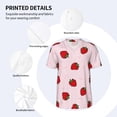 thumbnail image 3 of Uemuo Strawberry Print Mens Polo Shirts Baseball T-shirt Performance Short Sleeve Golf Shirt Moisture Wicking Athletic Casual Collared T-Shirt-3X-Large, 3 of 7