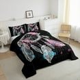 thumbnail image 3 of Feelyou Western Boho Dreamcatcher Queen Comforter Set, Splash Watercolor Bedding Sets, Teens Kids Boys Girls Reversible Bedding Comforter Set, Breathable Home Decor, 3-Piece, 3 of 8