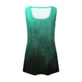 thumbnail image 3 of Jinhomg Womens 2025 Fashion Tank Top Novelty Gradient Color Summer Shirts Plus Size Comfy Sleeveless Crew Neck Ruched Tanks Daily Wear Summer Saving Multicolor XXXXXL, 3 of 5