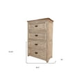 thumbnail image 4 of HomeRoots 524588 37 in. Cream Solid Wood Four Drawer Chest, 4 of 5