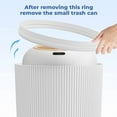 thumbnail image 3 of Pukomc Smart Induction Waterproof Trash Can for Bathroom, Bedroom, Office Nordic Style, Household Items Saving Space Motion Sensor Multifunctional Home Goods Environmentally Friendly Automatic, 3 of 9
