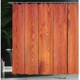 thumbnail image 3 of Ambesonne Rustic Shower Curtain, Wood Timber Floor Orange, 69"Wx84"L, Orange Marigold, 3 of 4