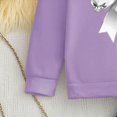 thumbnail image 5 of Toddler Baby Girls Fall Winter Sweatsuit Clothes Pullover Outfits Long Sleeve Hoodie Top and Long Denim Flare Pants Set 2t 3t 4t 5t 6t Hoodie Sets,6-7 Years,Purple, 5 of 9