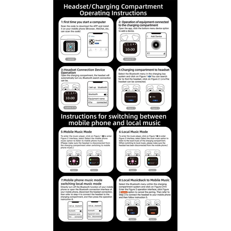 Wireless Earbuds Bluetooth 5.3 Headphones ENC Noise Cancelling in