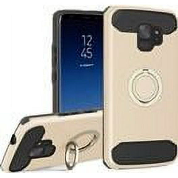 GSA Smooth Hybrid Case Ring for Samsung Galaxy S9 - Gold/Black