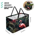 thumbnail image 2 of Flamingo Large Capacity Reusable Foldable Oxford Cloth Tote Bag Shopping Bag Decorative Box Beach Bag, 2 of 7