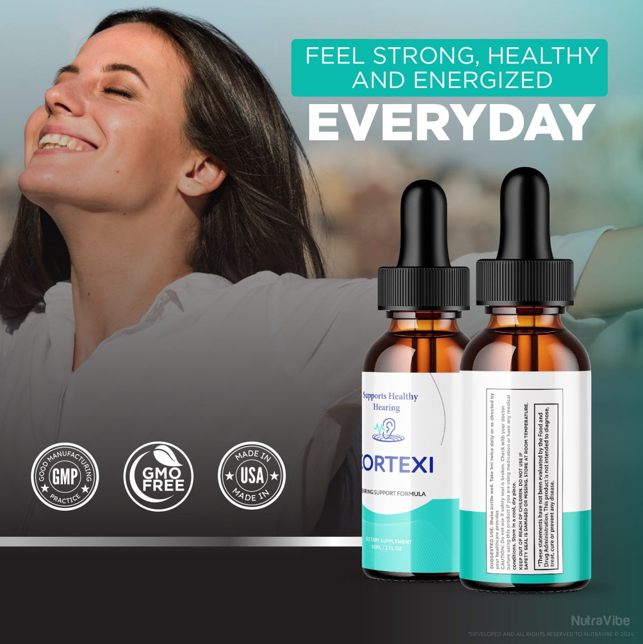 (3 Pack) Cortexi Drops Liquid, Cortexi Hearing Support Drops - Advanced Formula for Ear Health, Cortexin Drops, Cortexi 24, Maximum Strength Cor texi Reviews