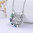 thumbnail image 2 of SOULMEET Tree of Life with Lucky Horseshoe Necklace 925 Sterling Silver Abalone Shell Pendant Anniversary Jewelry for Women Friend Birthday Gifts, 2 of 6