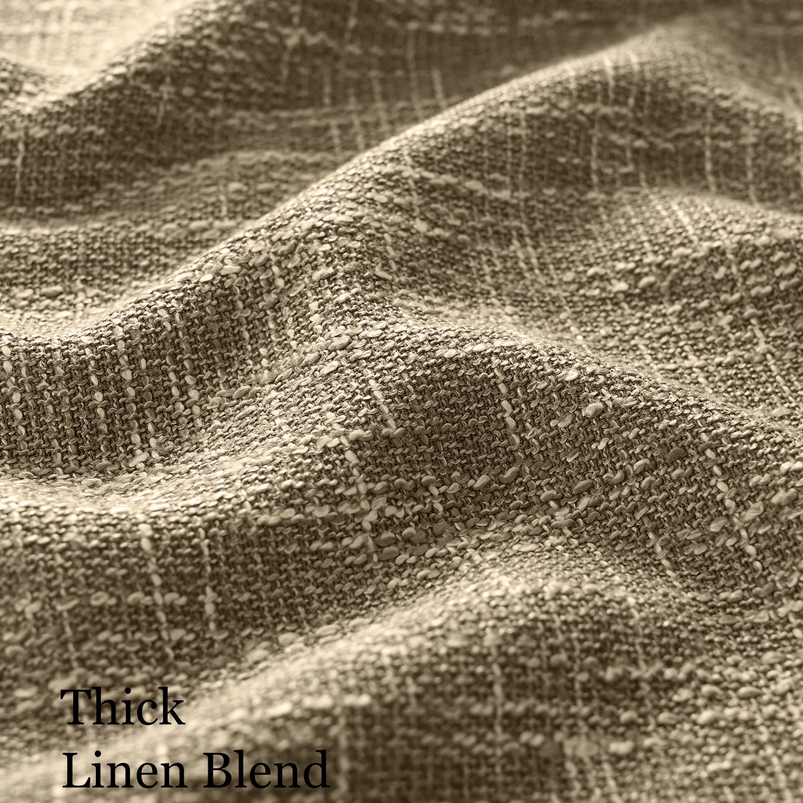 RISSIEN Extra Long Burlap Linen Farmhouse Curtains 240 inch Length 1 Panels for 2 Story High Living Room Textured Thick Light Filtering Privacy Window Drapes with Grommet 20ft (52x240 Coffee)