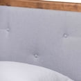 thumbnail image 5 of Baxton Studio Saul Mid-Century Modern Light Grey Fabric Upholstered and Walnut Brown Finished Wood Twin Size Platform Bed, 5 of 10