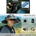 thumbnail image 6 of Wide Brim Solar Fan Hat, Outdoor Fishing Hat with 2 Fans Solar Power, Waterproof Outdoor Hiking Camping Fishing Hat Gift for Man Father, 6 of 10