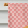 thumbnail image 3 of Carolines Treasures BB7968CHF Holland Lop Rabbit Pink Check Canvas House Flag, 3 of 4