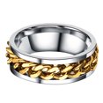 thumbnail image 4 of Miangastore Simple and Durable Titanium Steel Ring in Golden Color for Decorative Use Size 6, 4 of 8