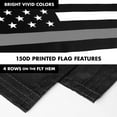thumbnail image 5 of G128 Combo Pack: Flag Pole 6 FT Black Tangle Free & Thin Gray Line Flag 3x5 FT Brass Grommets Printed Polyester (Flag Included) Aluminum Flag Pole, 5 of 9