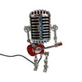 thumbnail image 1 of Table Lamps Aqestyerly Vintage Microphone Robot Table Lamp Home Desktops Decoration, 1 of 2