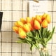 thumbnail image 4 of Bearachild Mini flor artificial, lirio único, tulipán, flor monarca, flor falsa de PU, decoración para el hogar y la Oficina, decoración para Flores artificiales naranja Bearachild HA6563-02B, 4 of 6