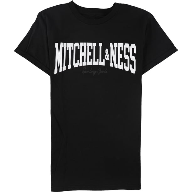 Mitchell & Ness - Camiseta gráfica con logotipo de la marca para hombre, color negro, talla mediana