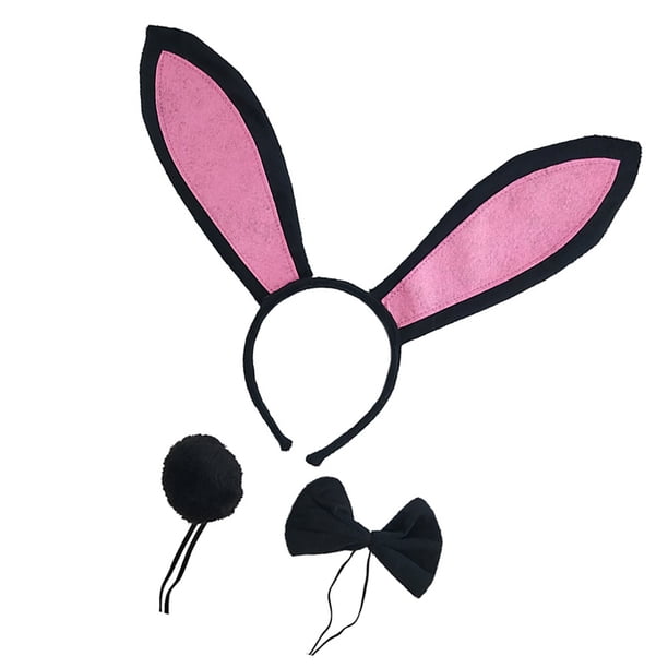 Juego de 3 diademas de Pascua Billuyoard con orejas de animales negro