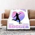 thumbnail image 2 of Yibo Soccer Blanket Bedding Soccer Gifts for Girls Boys Soft Warm Cozy Flannel Fleece Girls Soccer Gifts for Birthday Graduation, 2 of 9