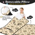 thumbnail image 3 of Geometric Diamond Beige Pattern Teens Toddler Nap Mat with Pillow, Sleeping Mat Bag for Preschool Daycare 60"x20", 3 of 6