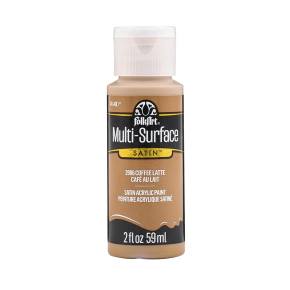 Paint FolkArt 2906, multisuperficie, satinado, 59 ml, café con leche
