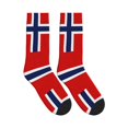 thumbnail image 4 of Women's Men's Norway Flag Colorful Novelty Pattern Crew Athletic Socks, 4 of 7