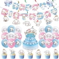 thumbnail image 4 of Cinnamo-rollo de dibujos animados, decoración de fiesta de cumpleaños con temática de perro blanco, pancarta de globo desechable, platos de Baby Shower, tazas, pancarta de fondo para niños, 4 of 5