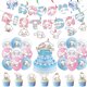 thumbnail image 4 of Cinnamo-rollo de dibujos animados, decoración de fiesta de cumpleaños con temática de perro blanco, pancarta de globo desechable, platos de Baby Shower, tazas, pancarta de fondo para niños, 4 of 5