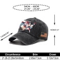 thumbnail image 3 of 4th of July USA 250th Anniversary Hat American Flag Embroidered Cap Adjustable Washed Casual Cap 1776-2026 Commemorative Patriotic Merchandise,Pink, 3 of 5