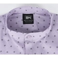 thumbnail image 7 of Bestman Printed Shirt For Men Mandarin Collar Long Sleeve Office Wear Regular Fit Shirt, 7 of 7