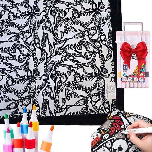 Manta para Colorear DIY Con Rotuladores (E)