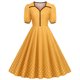 thumbnail image 1 of WILLBEST Vestidos para Mujer Verano Vestido Informal de Lunares de Manga Corta de Los Años 50 para Fiesta de Noche y Graduación Vestidos para Mujer Chica, 1 of 3