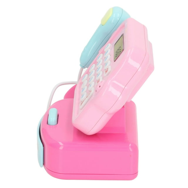 Kids Pretend Play Toy, Electronic Cash Register Toy Interactive Lifelike Sound Rounded Edge for Children