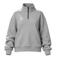 thumbnail image 5 of Asgosdo Women Oversized Sweatshirts Quarter Zip Long Sleeve Solid Color Casual Soft Pullover Fall Tops, 5 of 6