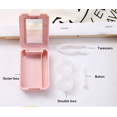 thumbnail image 4 of Cartoon Myopia Contact Lens Case Cute Double Box Cosmetic Storage Companion Box-Banana, 4 of 4