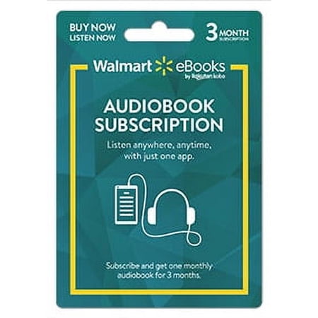 Walmart eBooks Audiobook Subscription – 3 Months (email delivery)