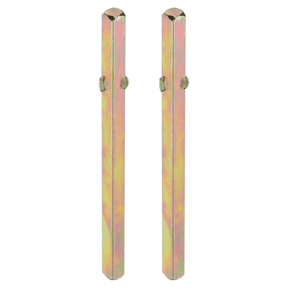 Square Door Knob Spindle 85x5mm, Carbon Steel Spare Door Handle Spindle with Punching Point, Gold 2 Pack