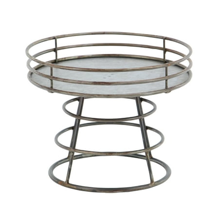 

DecMode 12 x 10 Gray Metal Cake Stand 1-Piece