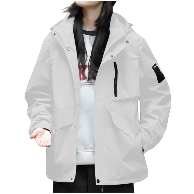 Mgmyaa Veste de Pluie Imperméable Coupe-Vent à Capuche pour Femmes Randonnée de Montagne Imperméable Léger pour Extérieur