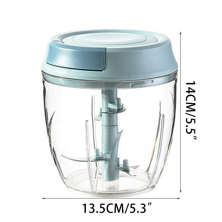 Manual Food Chopper - Hand Held Pull Chopper/Mincer/Mixer/Blender to Chop Fruits, Vegetables, Herbs, Nuts, Onion, Salad etc. - Durable Food