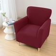 thumbnail image 7 of Stretch Mid Century Modern Armchair Slipcover 1-Piece Jacquard Accent Chair Covers with Arms Soft Waterproof Chair Slipcovers for Living Room Furniture Protector Office Reception Reading, 7 of 7