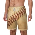 thumbnail image 2 of Balery Vintage Baseball Mens Swim Trunks Swim Shorts for Men Quick Dry Inseam Beach Shorts with Compression Liner Pocket-Large, 2 of 9