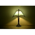 thumbnail image 1 of Tiffany Style Lamp Table Lamp Bedside Desk LED Lamp Bedroom Stained-Glass 14.5'' Height Blue, 1 of 4