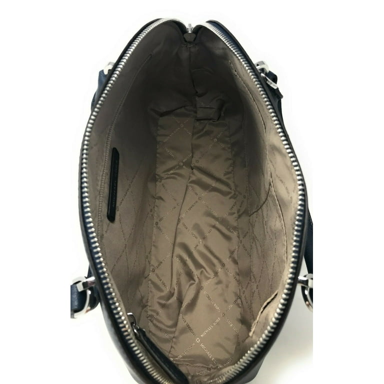 Michael Kors Emmy Dome Satchel Saffiano Leather Shoulder Bag Purse Handbag  (Blac 