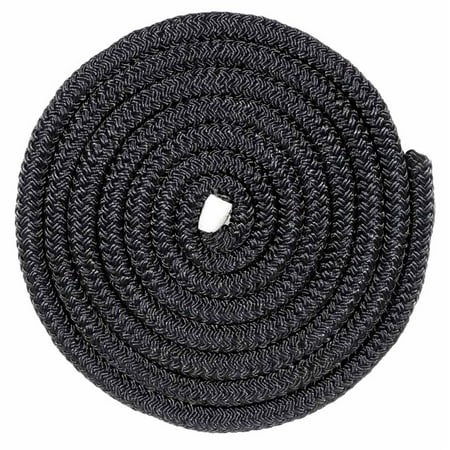 

Golberg Double Braided Nylon Rope - 1/4 3/8 1/2 or 5/8 inch - 50 or 100 feet - Black