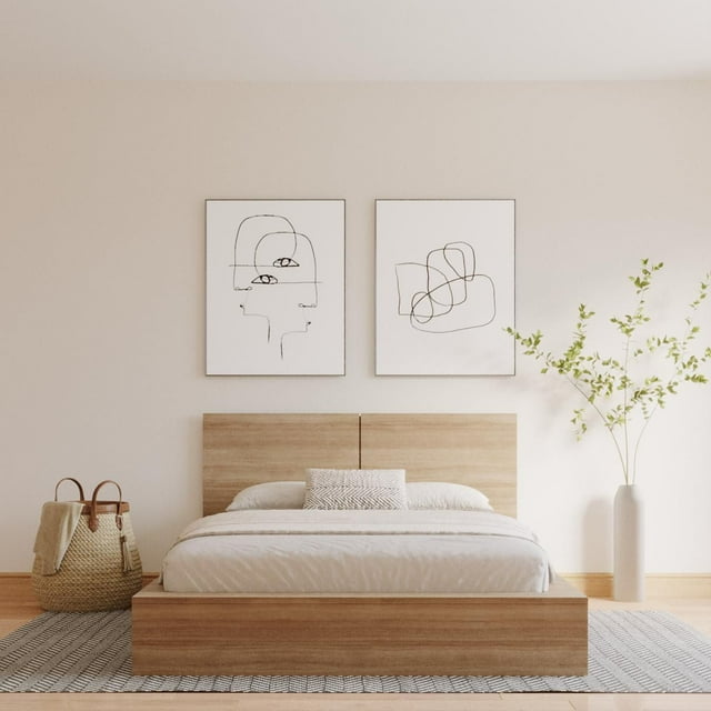 Nexera James Platform Bed with Headboard